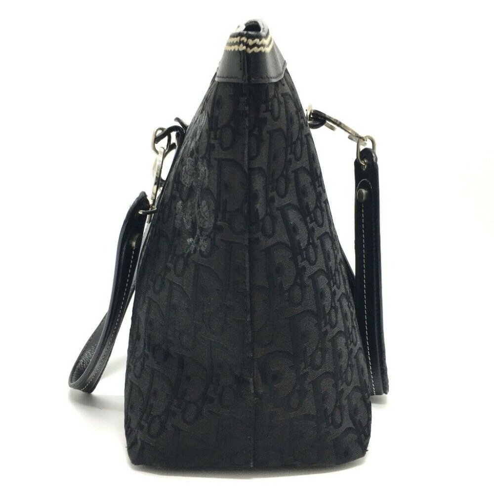 DIOR Flower Embroidery Trotter Shoulder Tote Bag L - Picture 3 of 10